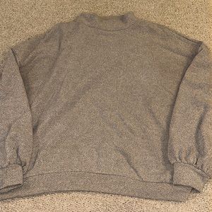 Lush mock neck sweater, taupe, size small